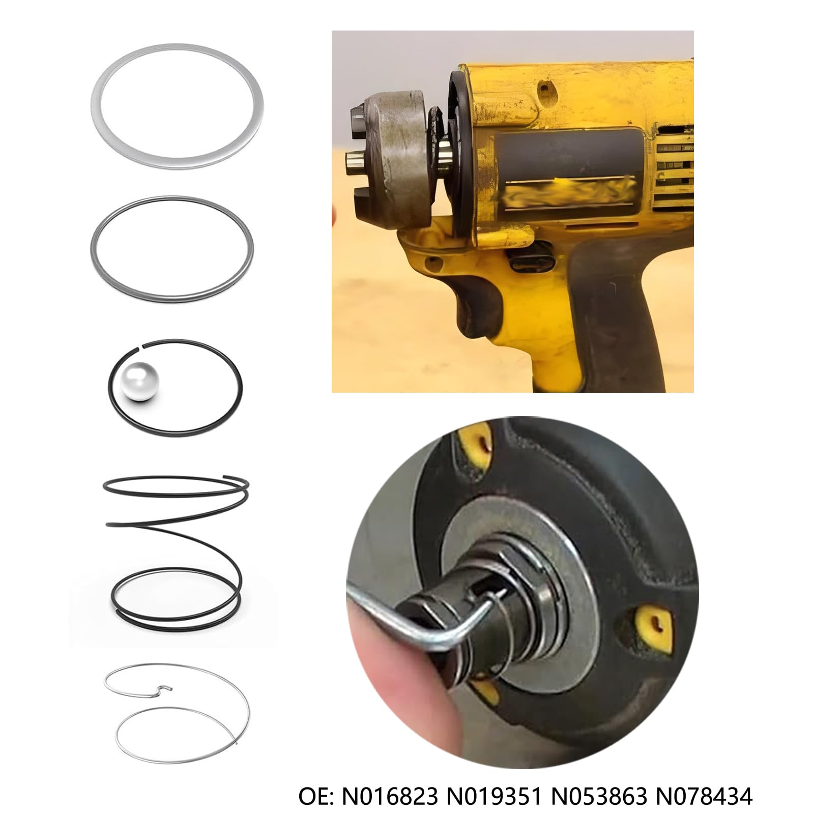 Impact Driver Bit Holder Chuck Repair Kit Compatible with DeWalt