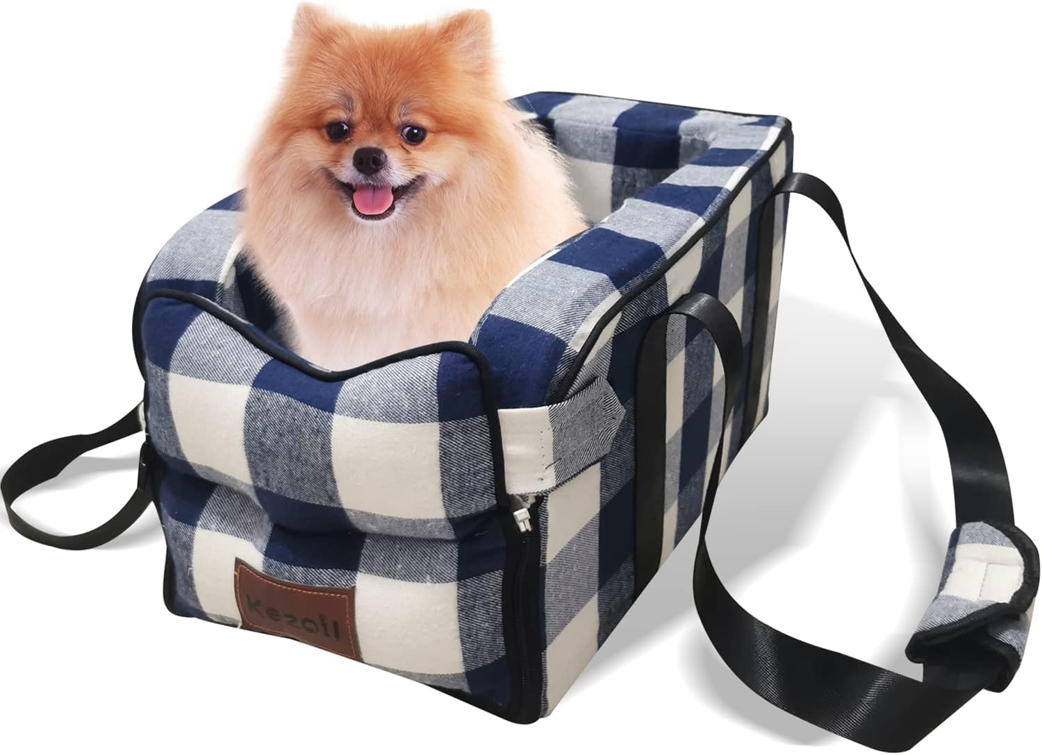 Pet Dog Car Seat,Detachable Washable Dog Booster Seat for Small Dogs Up to 11 Lbs,Non-Slip Center Console Dog Cat Car Seat with Safety…