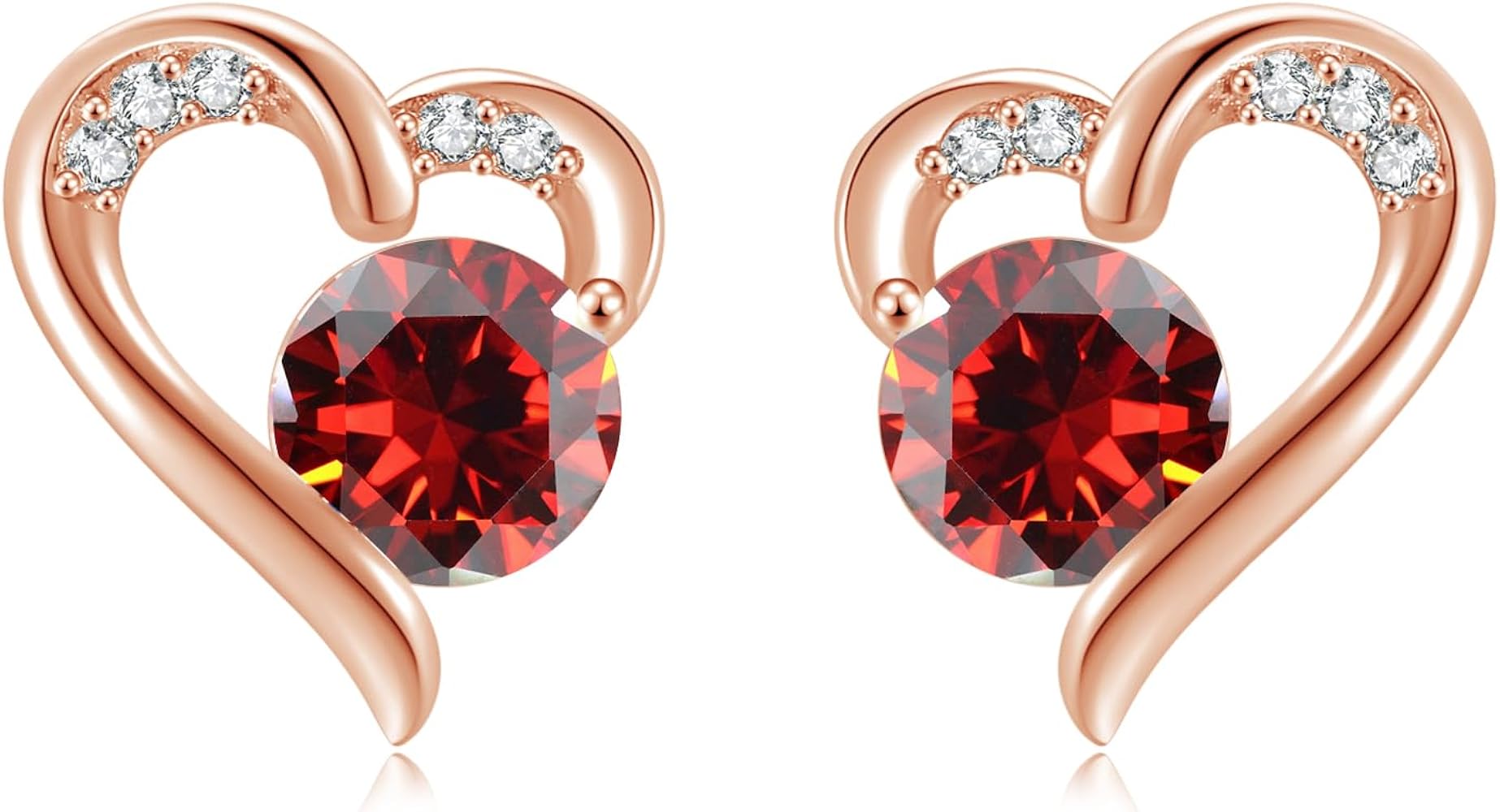 Amazon.co.jp: FH.bird ガーネット ピアス レディース 金属アレルギー