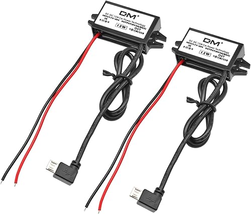 Convertidor de voltaje de CC de 2 piezas, convertidor Aideepen de 12 V a 5 V, 3 A, 15 W, módulo de convertidor de CC Buck Micro USB, adaptador de