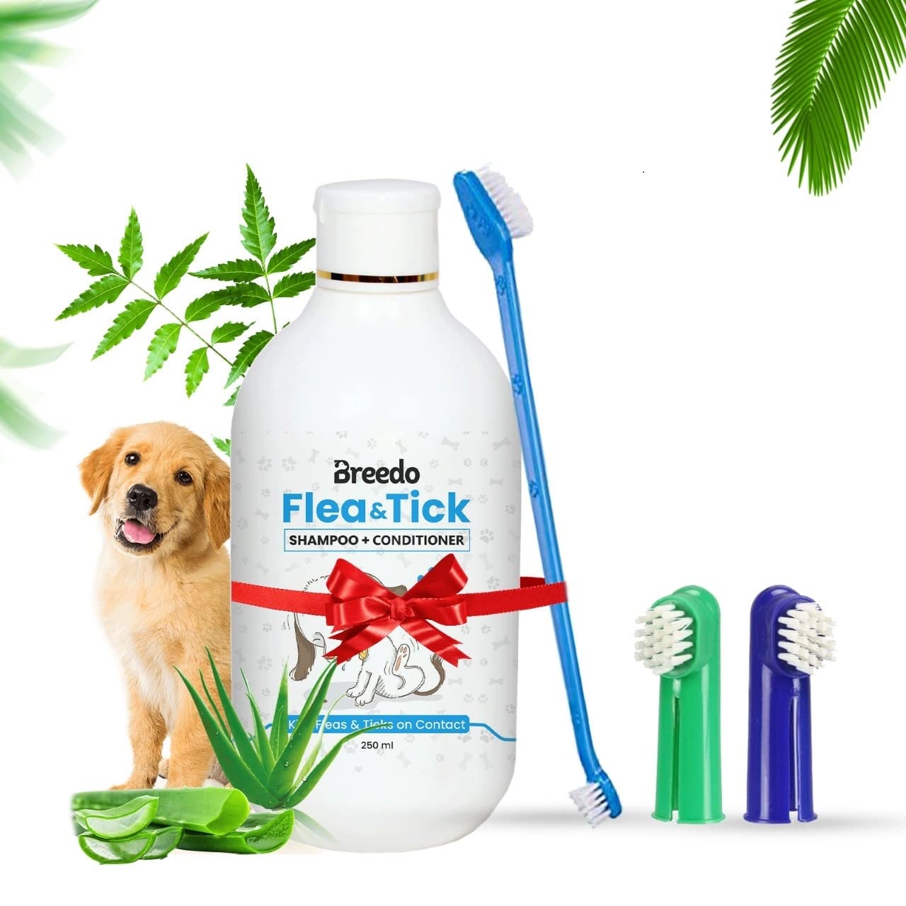Breedo Dog Need (Combo of 2) Flea and Tick Shampoo Plus Conditioner + Teeth Brush for Labrador, German Shepherd, Golden Retriever,Shih Tzu, Ticks Fleas, Skin Treatment, Pomeranian(250ml) (B0BV72ZRCN) Amazon Price History, Amazon Price Tracker