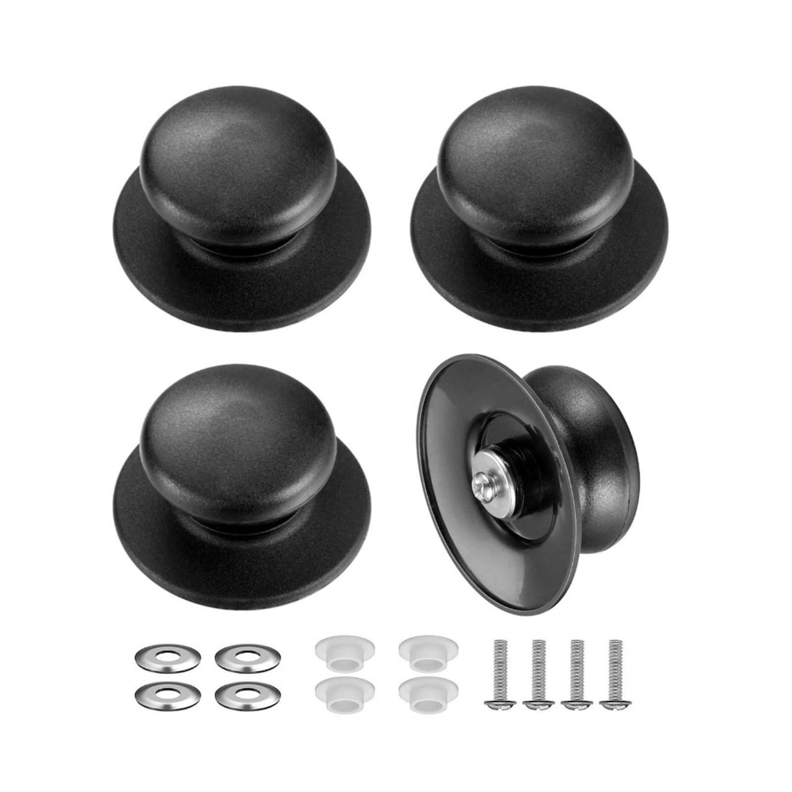 CRFFZ 4Pieces Practical Replacements Pots Lid Handle Knobs for Slow Cooker Lid and Comfortable Grip Designs Kitchen Cookware Accessories