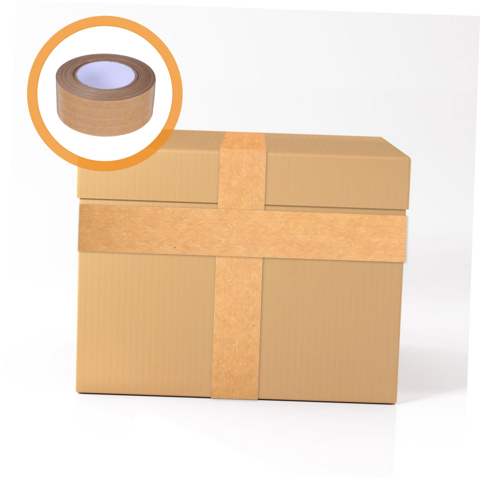 SOLUSTRE 3stücke Braunes Paketklebeband Strapazierfähig Wasseraktiviert Verstärkt aus Kraftpapier für Sichere Versandverpackung Hochbelastbar Beschreibbar Rahmendichtungsband Verpackungskle