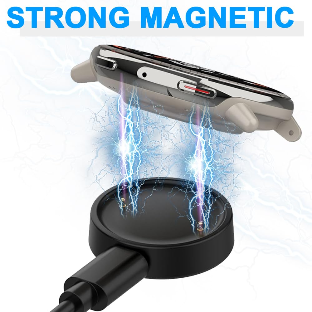 Xiatiaosann Kabel do ładowania USB do Amazfit Active 2 / Bip 6, zamienny kabel do ładowania, stacja ładująca typu C, z adapterem typu C na USB (2 sztuki, 60 cm/23,6 cala)