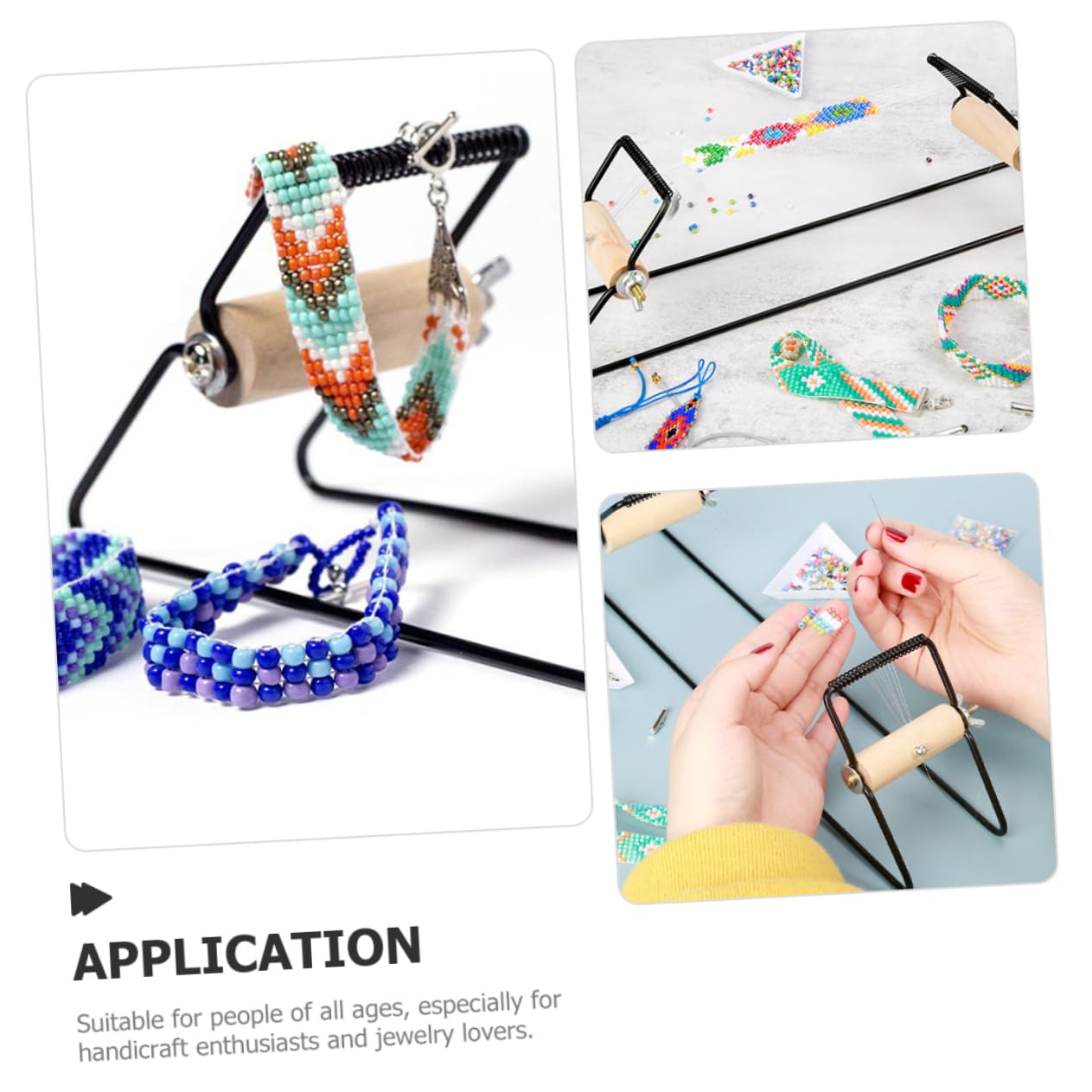 TEHAUX Bracelet Jig for Jewelry Making Metal Beading Looms DIY Knitted Bracelet Loom Multi-Purpose Bead Weaving Machine