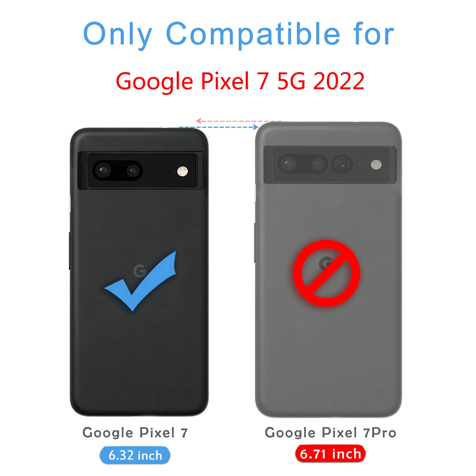 HXY Case for Google Pixel 7 2022, Detachable Magnetic Wallet Credit Card Cash Slot Case Cover Support Wireless Charging Functional Kickstand Compatible with Google Pixel 7 2022 (Brown)