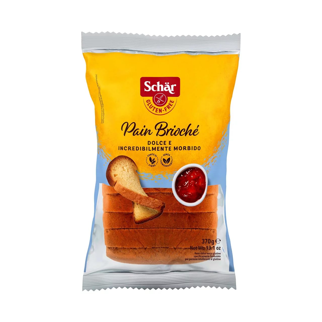 SCHÄR Glutenfreies Brioche-Brot SCHAR 370 g. 3er-Pack.