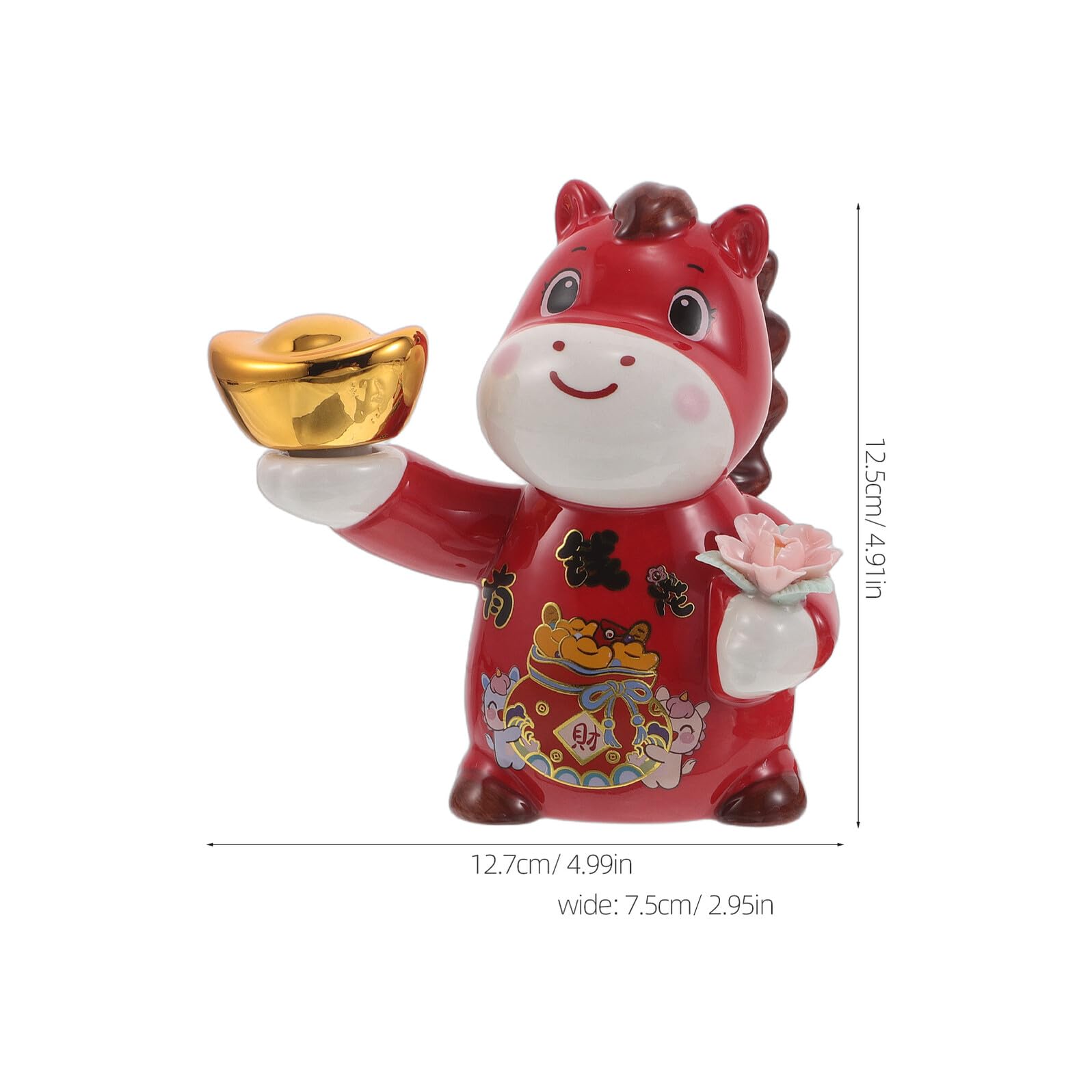 Alasum Tirelire Céramique Cheval Mignon Banque de Dessin Animé pour Économie Facile et Décoration Intérieure Cadeau pour Garçon et Filles
