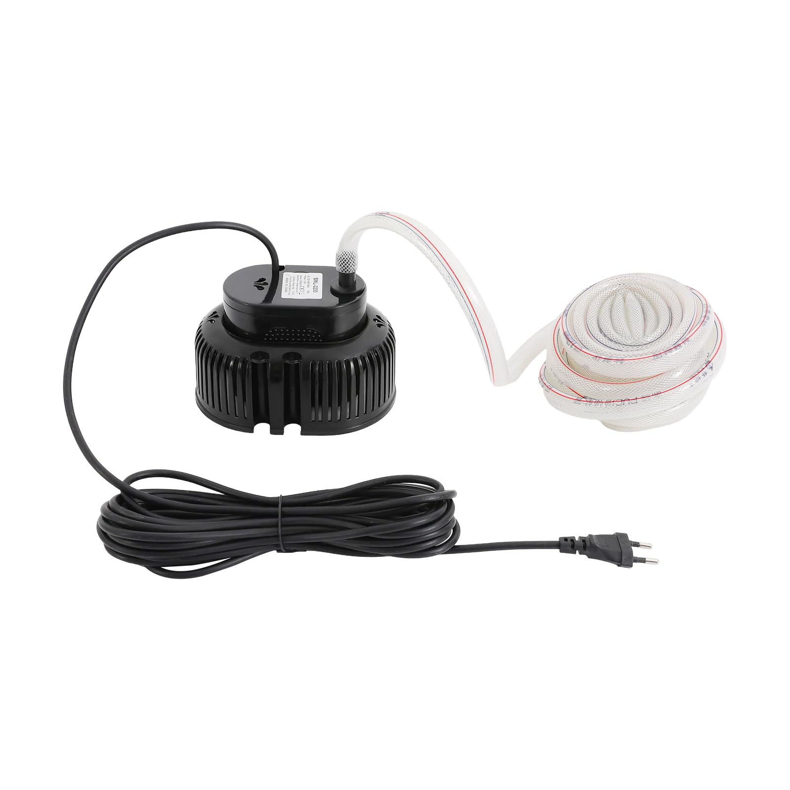 Pompe de piscine 75 W pour pataugeoire, pompe filtrante avec conduite d'eau, raccords, pompe filtrante IPX8 pour étangs, bassins, piscines, fontaines, aquariums, irrigation agricole (noir)