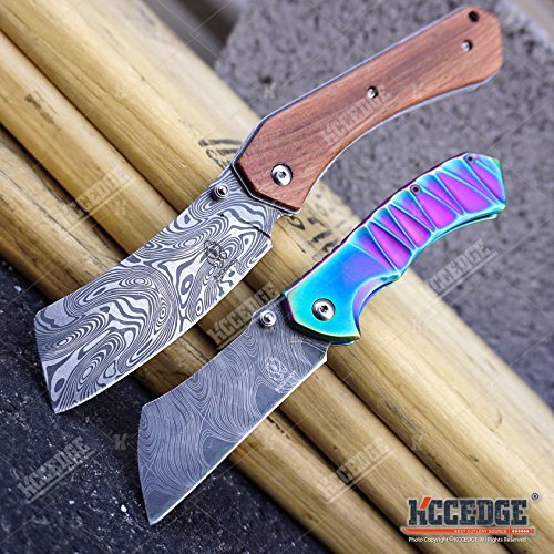 Wartech Buckshot Knives PBK222 2PC Combo Set 8" Classic Cleaver Folding Knife +