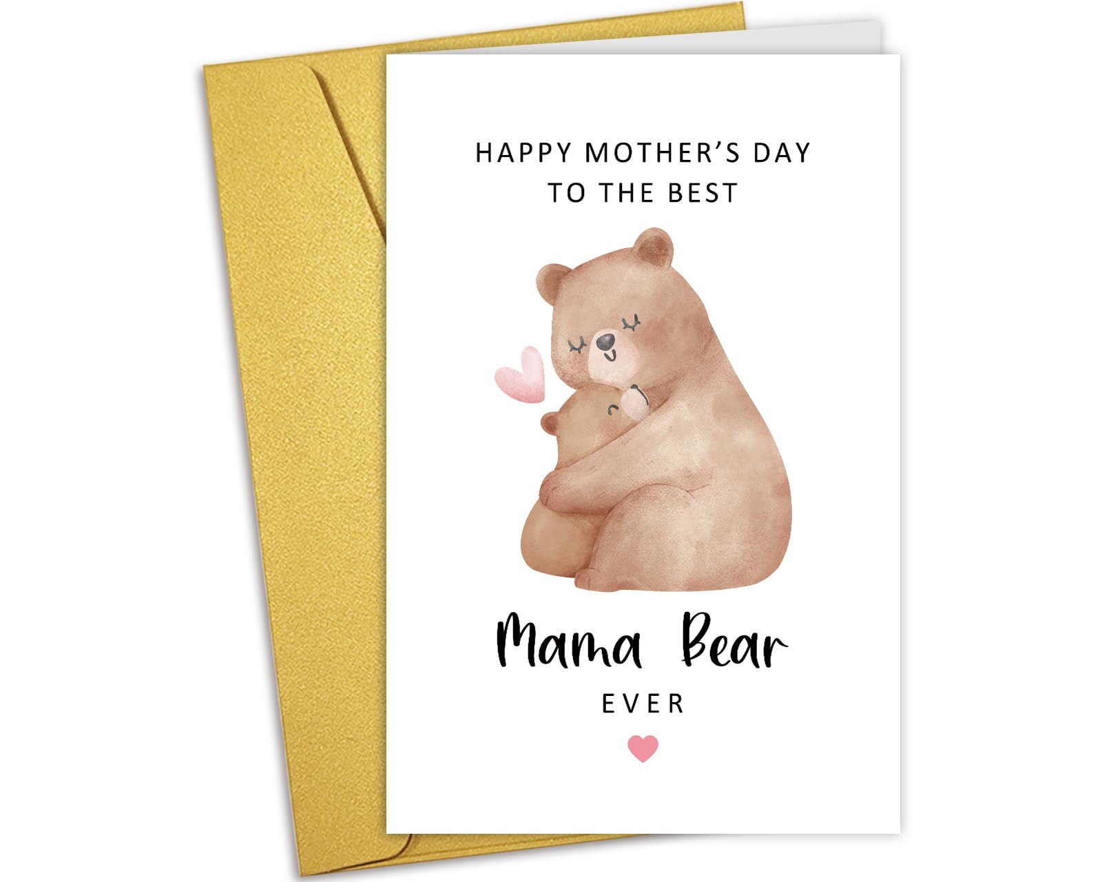 Nchigedy Cute Mama Bear Mother's Day Card, Mother's Day Card from Baby Son Daughter, Mother's Day Gift for Mom, Happy Mother's Day To The Best Mama