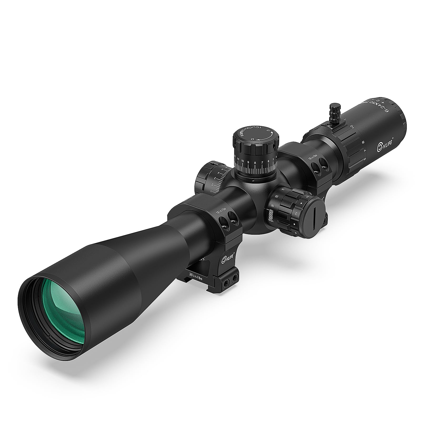 CVLIFE 6-24x50 Side Focus FFP Riflescope with Zero Stop, Illuminated Reticle Hunting Sope, 34mm Tube First Focal Plane Long Range Rifle Scope