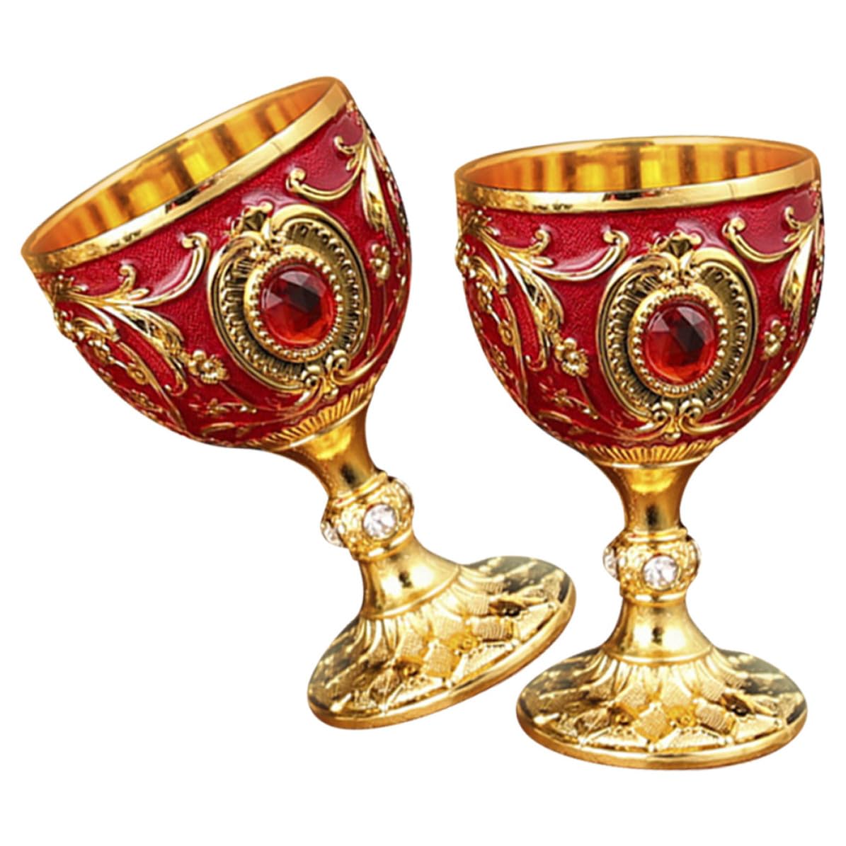 Copas de licor retro de diseño elegante europeo y metal reutilizable de alta calidad