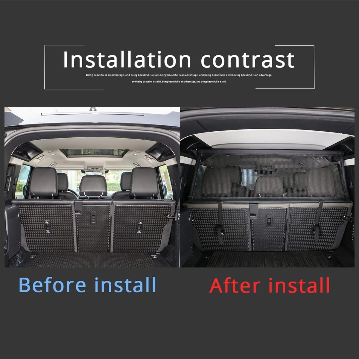 Pet Restraint Net Dog Fence Car Backseat Divider...