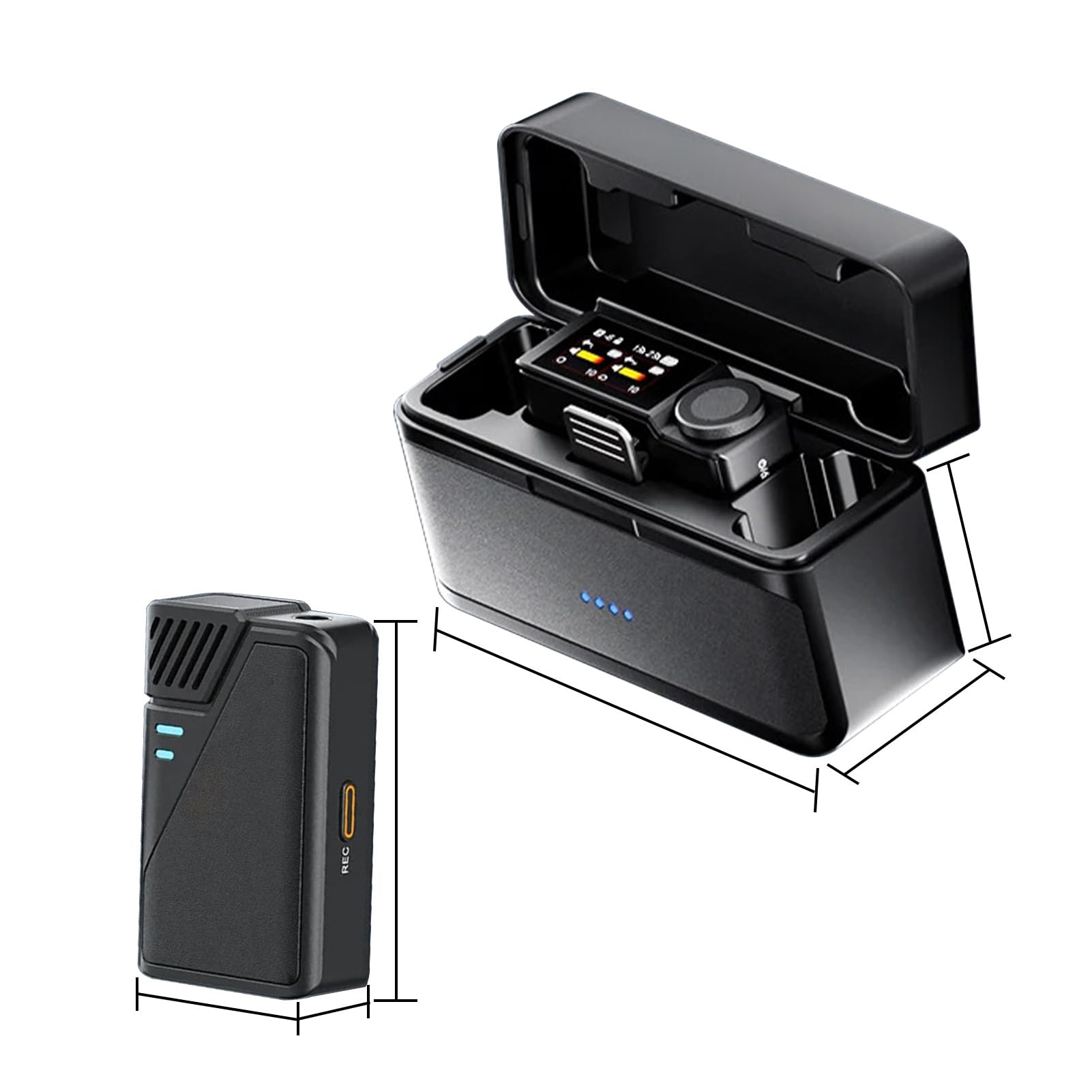 Fabater BooMax Microfono Lavalier Wireless con Cancellazione del Rumore per un Audio Chiaro in Tutte le Situazioni per Podcaster, Educatori, Grigio