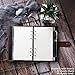 Leather Journal Notebook Refillable A6 Personal Size Traveler's Notebook with Pockets 6 Ring Binder Planner with Pen Holder - COFFEE