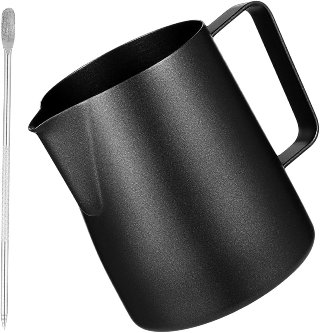 Toyvian Milk Frothing Pitcher Set 600ml 304 Stainless Steel with Latte Art Pen for Home Coffee Brewing and Espresso Machine Accessories