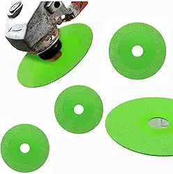 Kit 5 Discos Multiuso para Corte de Porcelanato, Espelho, Cerâmica, Espelho, Vidro 100mm (VERDE)