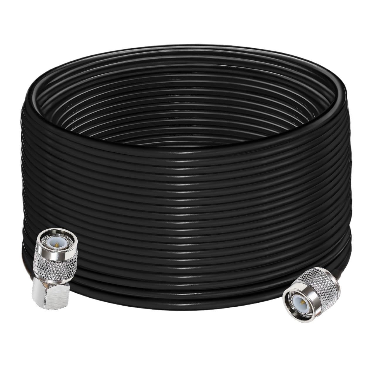 LIHUA RG58 kabel koncentryczny wtyczka męska do męskiego kąt prosty W/i/Fi an/te/na przedłużacz kabel o niskiej stratności 10 m (20 m (20 m)