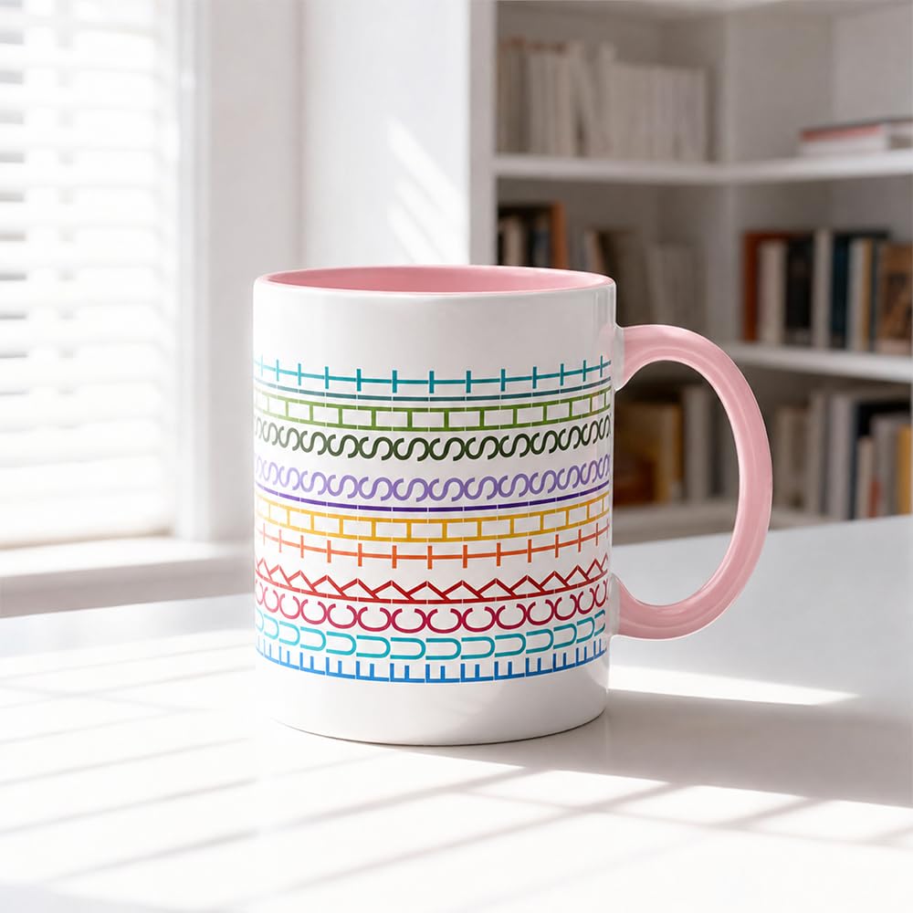 Wxeadu Funny Mugs with Hidden Message Mug, Rude Mugs for Adults, Humorous Novelty Ceramic Cup for Coffee & Tea Lovers, Office Workers, Friends, Unique Gift Idea, 350ml (Pink, B)