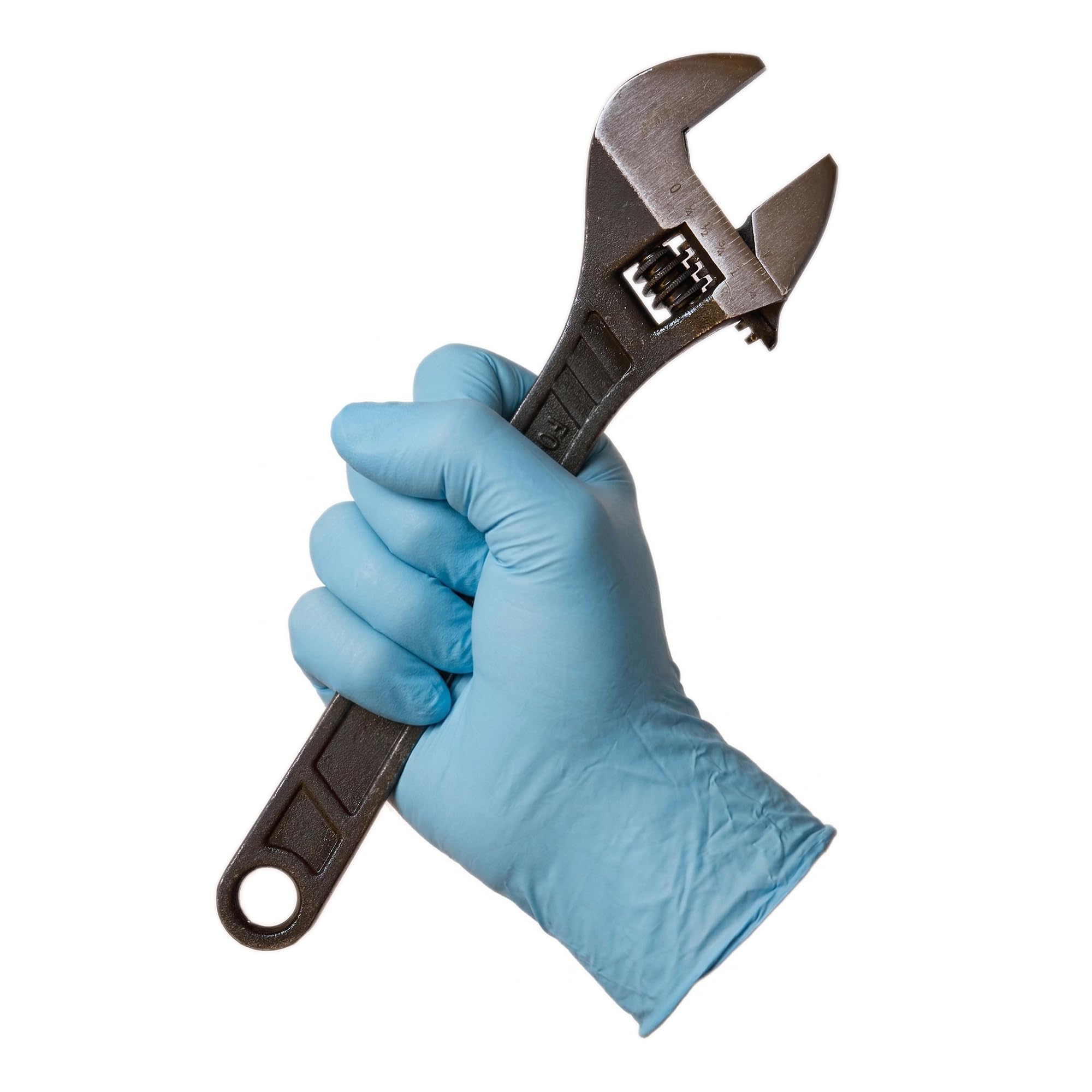 First Glove Volt Medium 100 Ct. 6 Mil blaue Nitril-Einweghandschuhe, lebensmittelechte Einweghandschuhe, Einweg-Reinigungshandschuhe, mikrostrukturierte Handschuhe für verbesserte Griffigkeit,