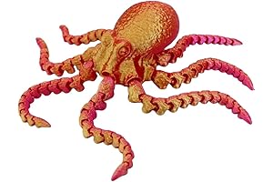 TBOLINE Rubber Octopus Articulated 3D Printed Octopus Toy