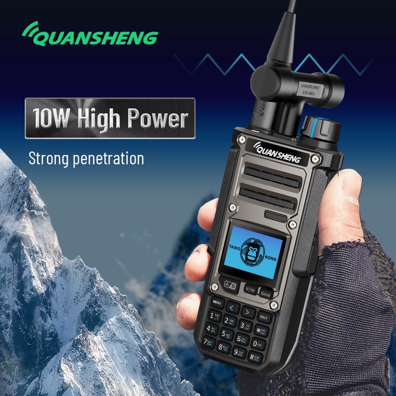 Walkie talkie multi-banda QuanSheng TK11(8) - 10W, alertas