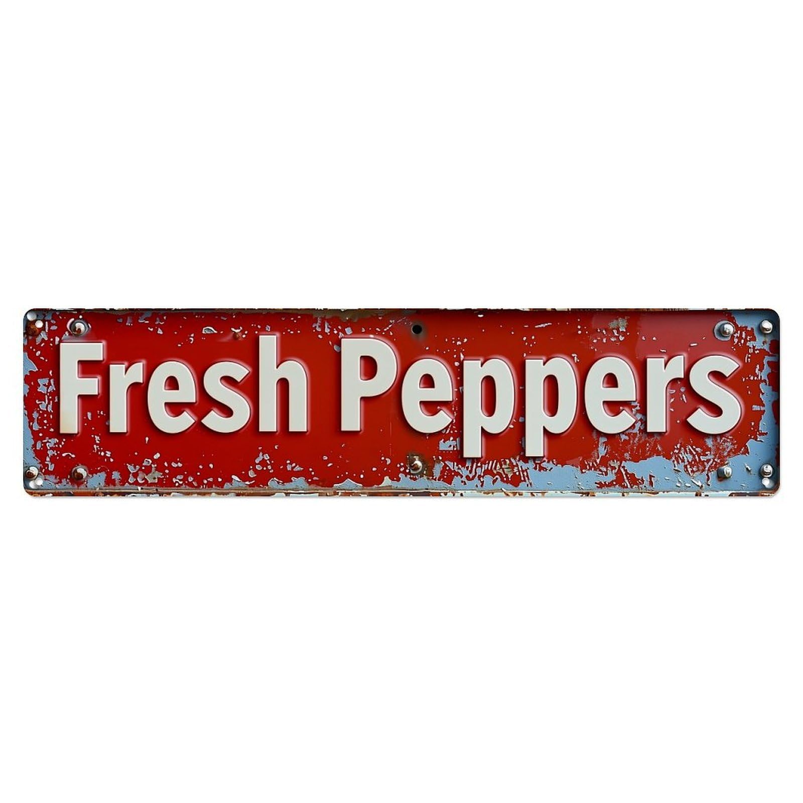 Fresh Peppers Sign Pattern Metal Tin Sign Plaque