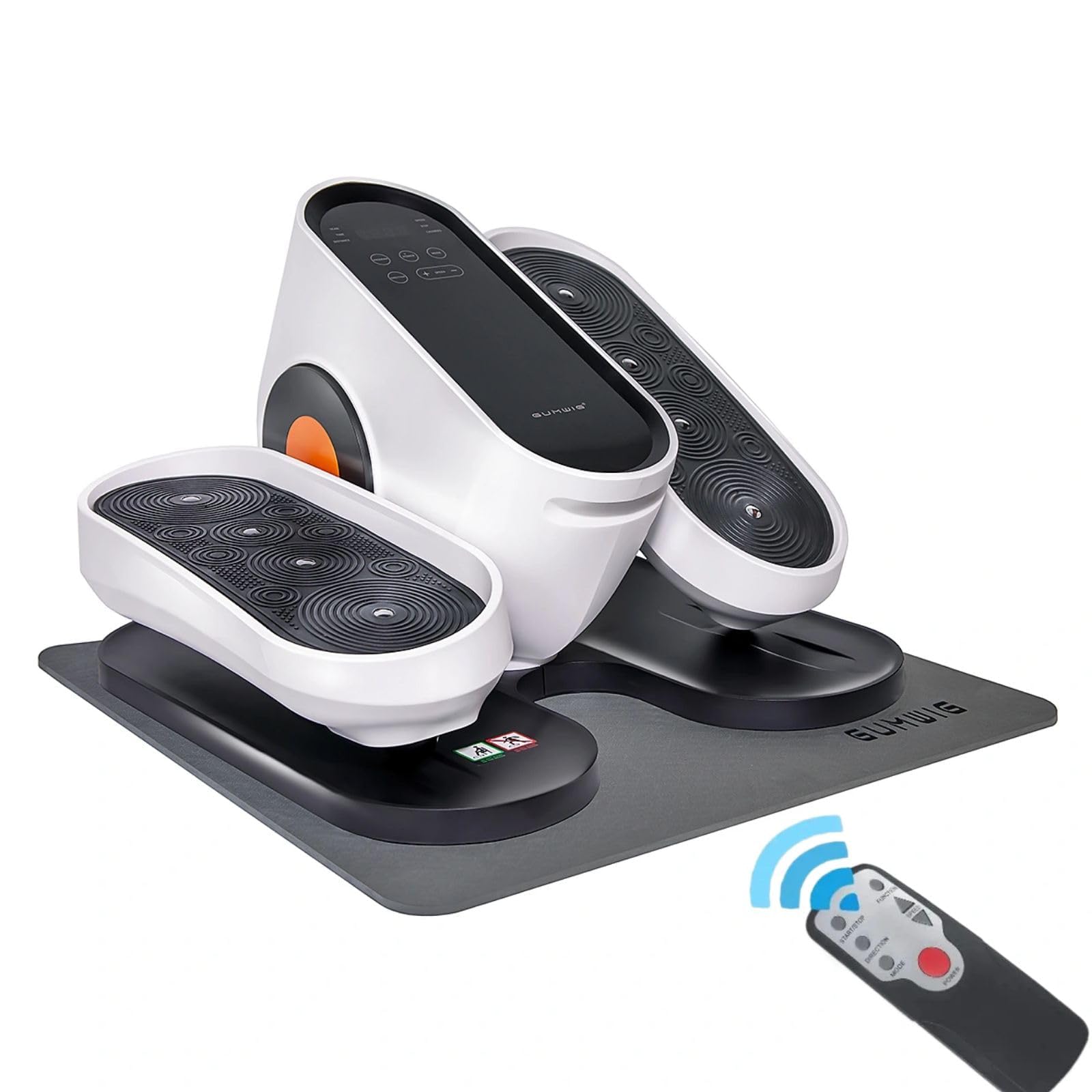 Under Desk Elliptical Exercise Machines, Quiet Electric Seated Ellipse Leg Exerciser for Seniors Adults, Compact Portable Foot Pedal Training Equipment with Remote Control for Home Office