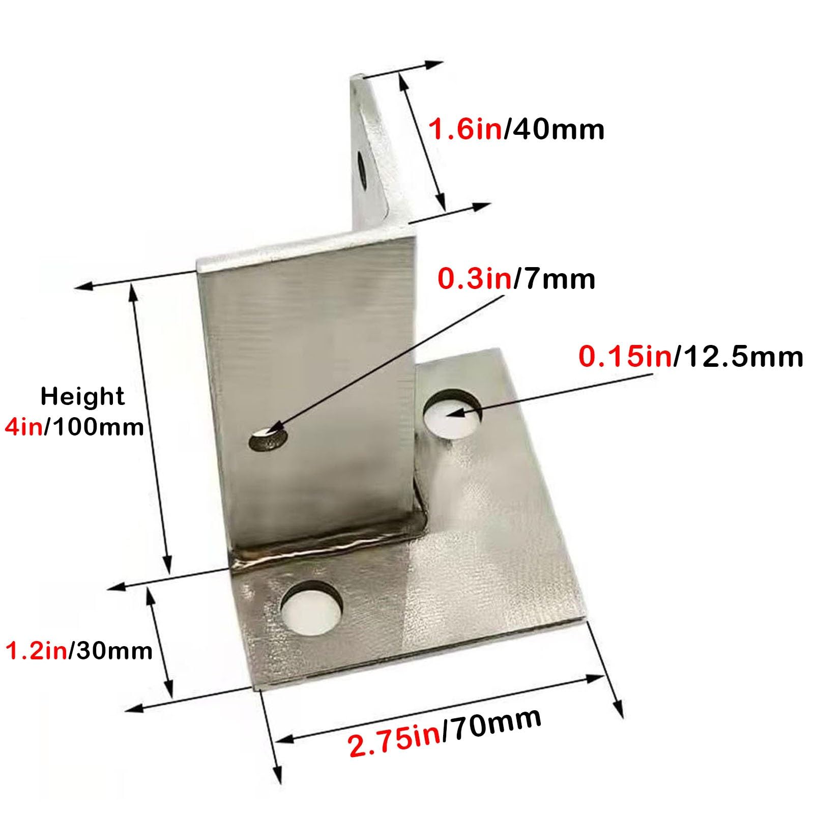 Staffa di ancoraggio regolabile, for carichi pesanti con base in acciaio inossidabile da 4 pollici(10PCS)