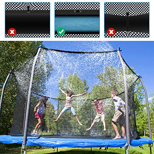 Evoio Trampoline Sprinklers for Kids, 39FT Outdoor Trampoline Water Sprinkler for Kids and Adults, Water Hose for Trampoline, Trampoline Water Accessories Fun Summer Sprinkler for Trampoline