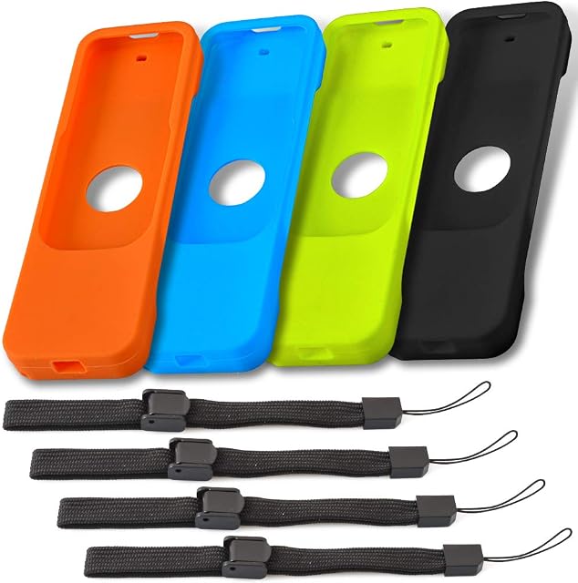 Cozihom 4 PCS Siri Remote Cover, with Anti-Dropping Strap, for Apple TV 4K/4th Generation