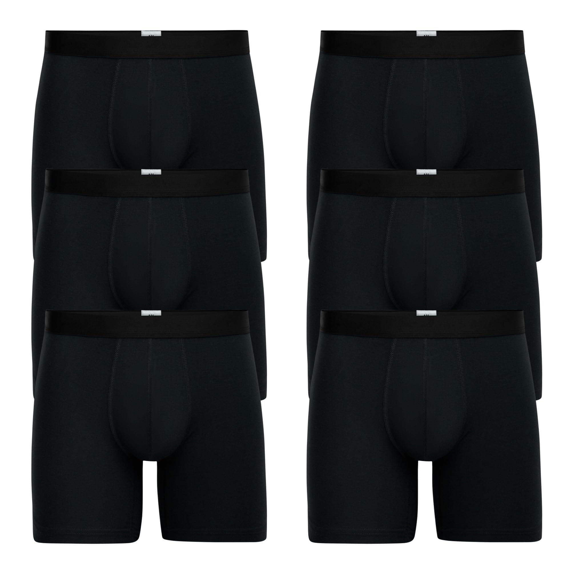 Photo 1 of MeUndies – Men’s Ultra Soft Micro Modal Moisture Wicking Boxer Brief – Men’s Underwear – 6 Pack XX-Large Black