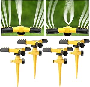 Mini Turbo Rasensprenger Oszillierend - 16 Düsen 4 Modi Bis 14m Reichweite