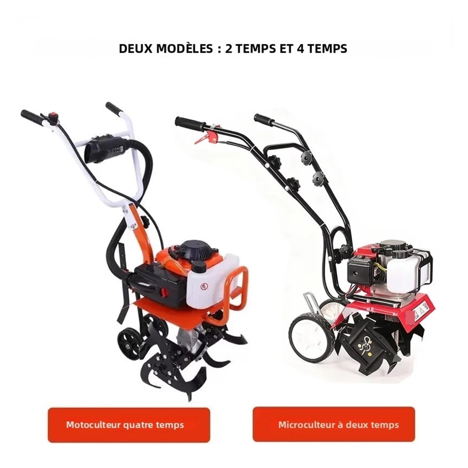 Coltivatore elettrico da giardino, 2 tempi a 4 tempi, alimentato a gas, mini passeggiata dietro il suolo, macchina rotativa per diserbo e preparazione del terreno