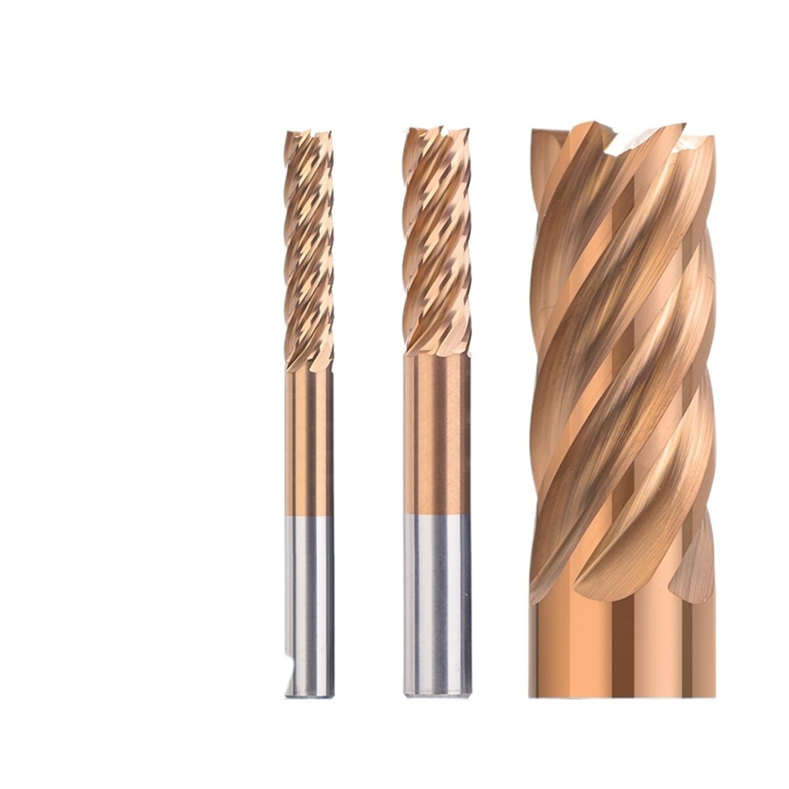 Fresa CNC 6 Flauti Fresa in metallo duro HRC 55 TiCN Rivestito CNC Router Bit Utensile for fresatura a spirale 4-16mm(10x25x75L)