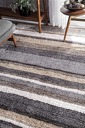 Image of Shaggy Rug for Bedroom Living Room 3X5 FEET Fluffy Plush Area Carpet with Non Slip Backing, Modern Cozy Floor Rug for Home Decor and Comfort (Luxury M-Grey)