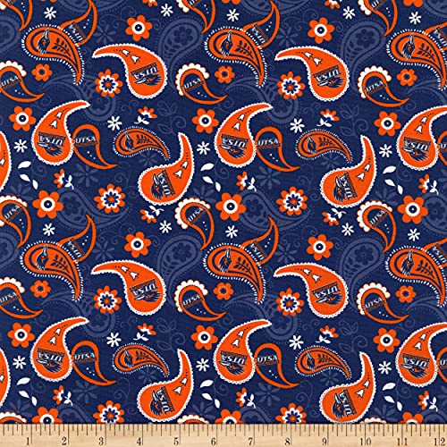 Sykel Enterprises NCAA Texas Roadrunners San Antonio Paisley Fabric, Multi Yard