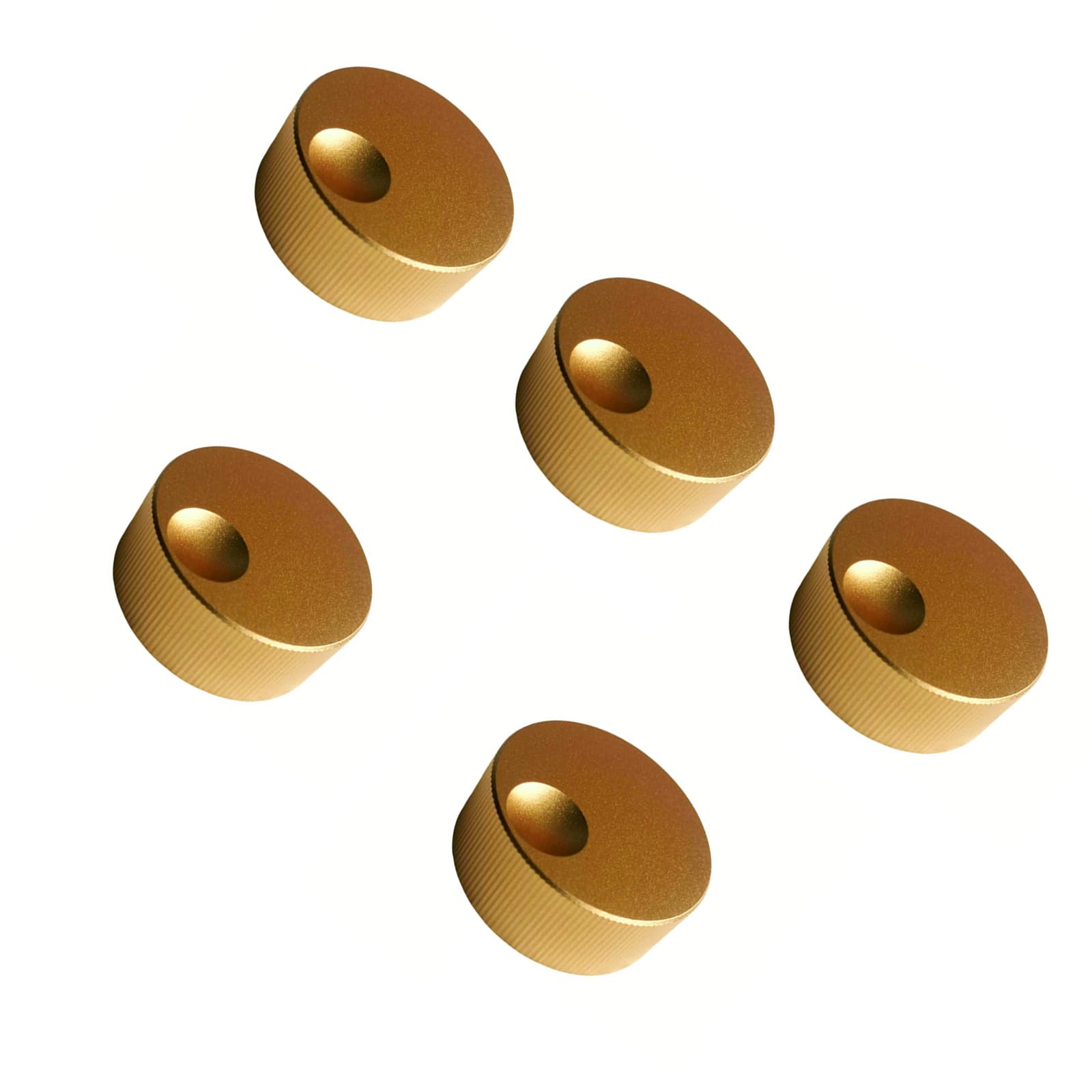 Piceioep Yellow 5Pcs Matte Finish Aluminum Control Knobs Ideal For Replacement Or Upgrades Control Knobs Smooth Rotation Design Knob