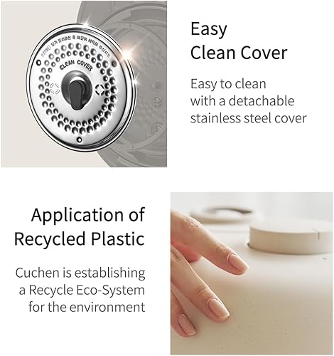 Miniatura 9 de CUCHEN CRH-TWS0610PWUS, IH - Olla arrocera de doble presión con calefacción por inducción, 6 personas, 6 tazas, 1.14 cuartos (sin cocinar) 12 tazas,