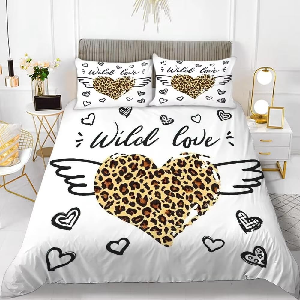 Parure de lit 200x200 motif ailes d'amour pour une chambre ado ou adulte branchée