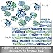 CounterArt Tahiti Fish Reversible Easy Care Flexible Plastic Placemats 4 Pack Made in The USA BPA Free Easily Wipes Clean