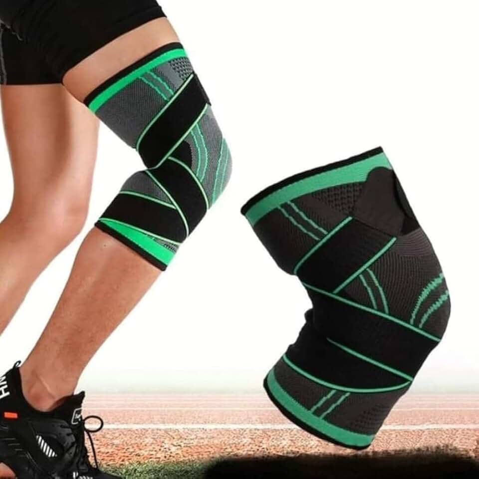 Joelheira Ortopédica Esportiva de Compressão com Tiras, Suporte e Estabilização, Proteção para Treino e Recuperação Premium