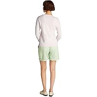 Tommy Hilfiger Donna Pullover Jersey Fine con Scollo Rotondo, Multicolore (Light Pink/Ivory Petal STP)