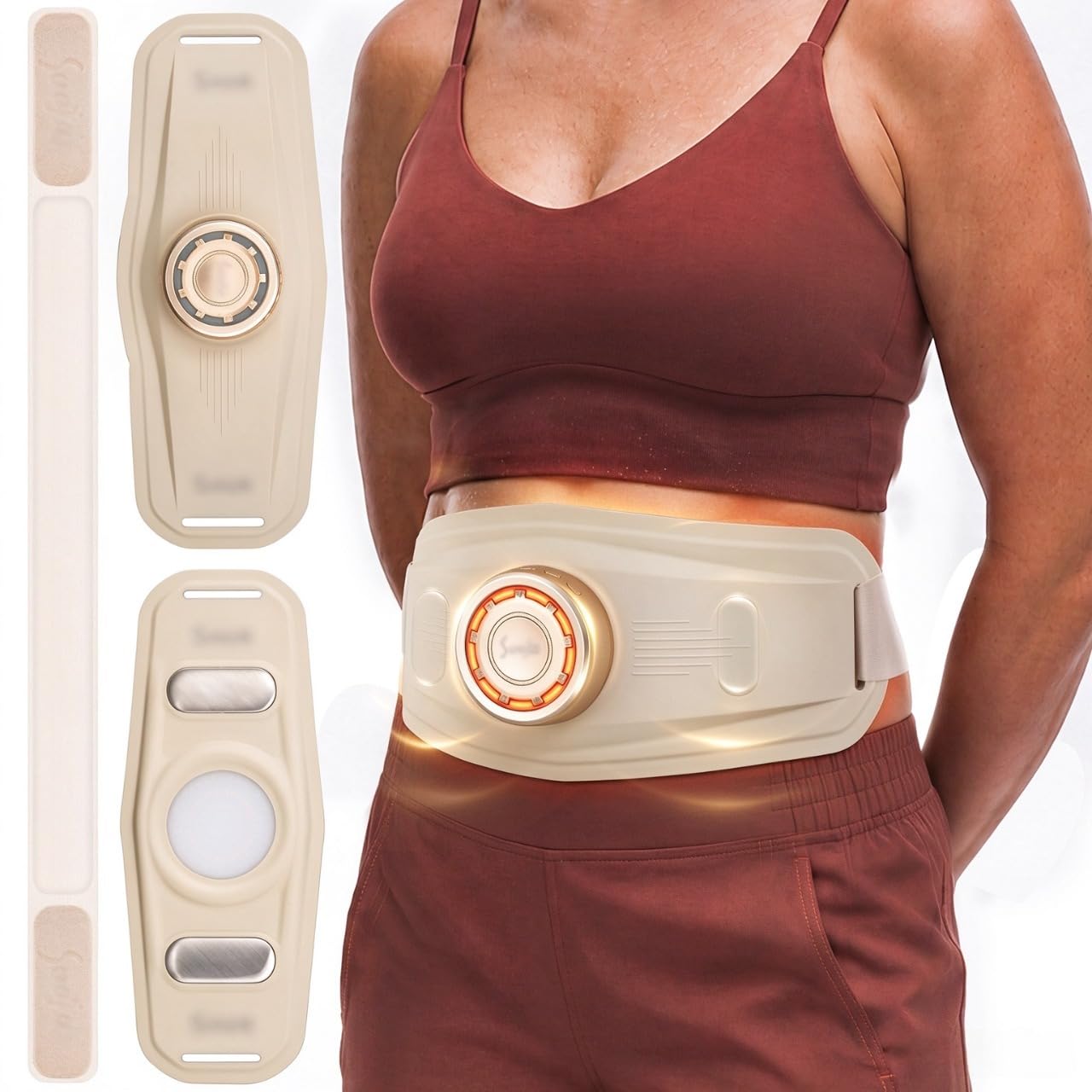 Photo 1 of Divmceknyy Abdominal Massage Belt with Heat and Red LED