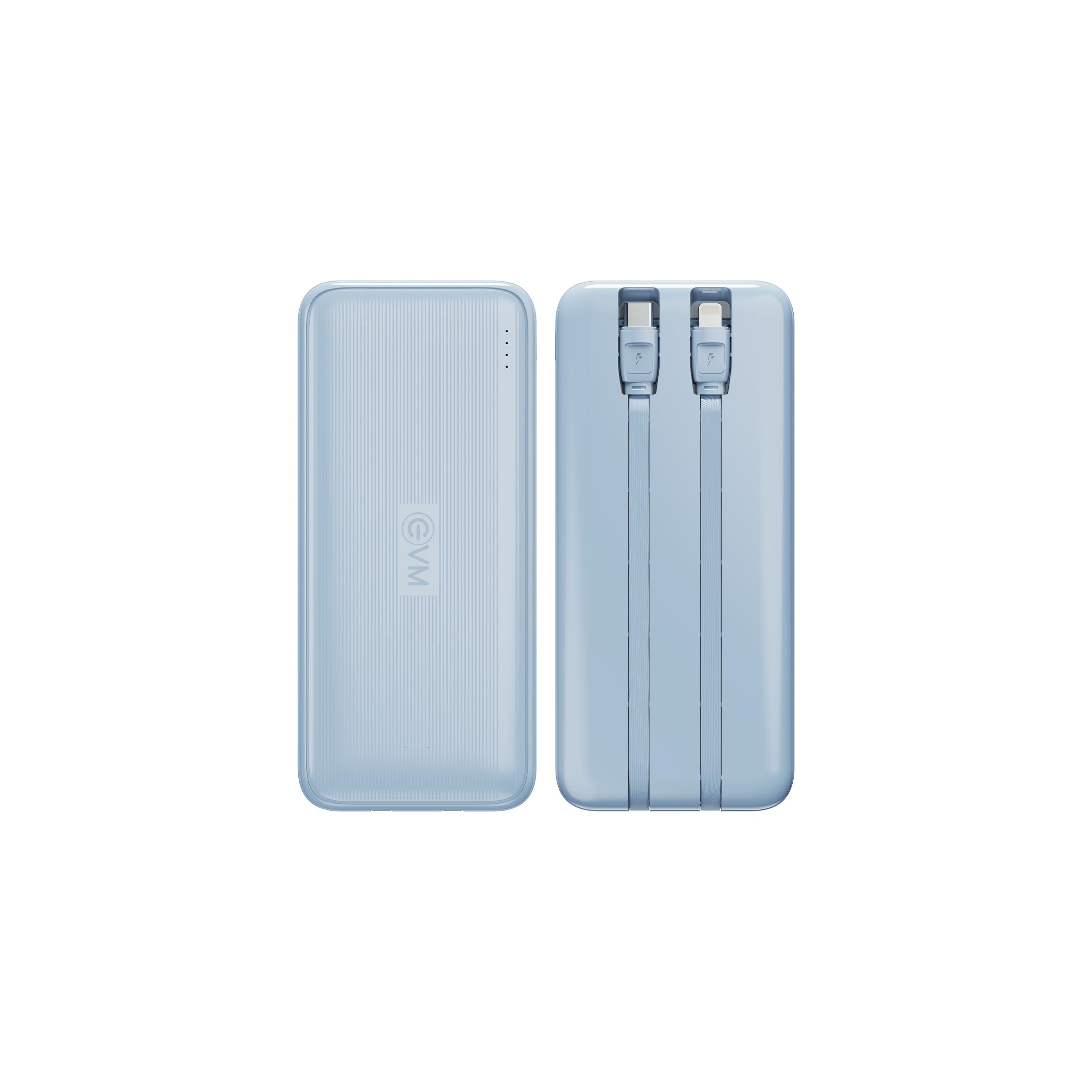 EVM EnConnect Plus 20000mAh Power Bank | 22.5W PD & PPS Fast Charging | Built-in Type-C & Lightning Cables | USB-A & Type-C Output | Android, Pocket Size | 2 Year Warranty(EVM-P0506-Misty Blue)-image-33
