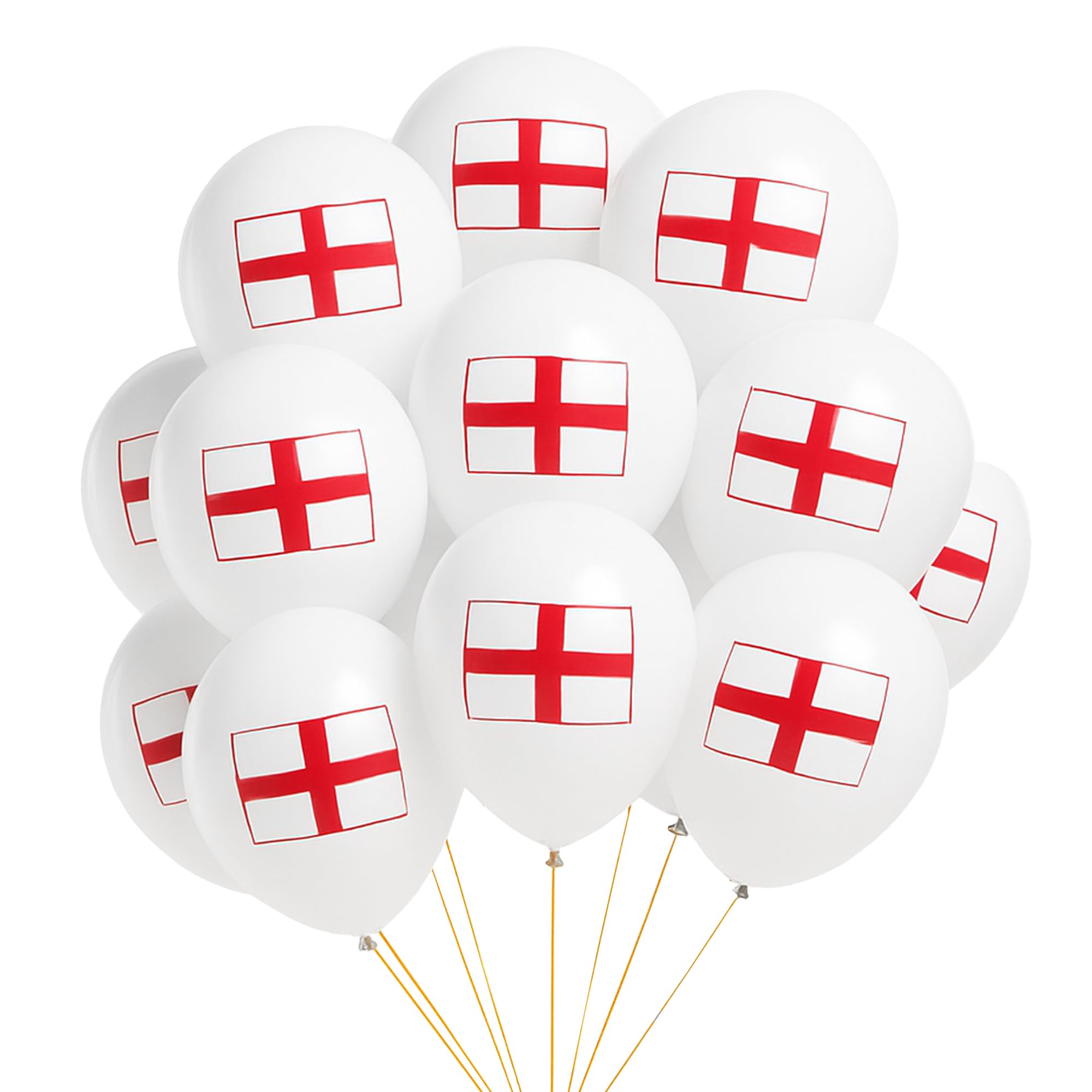 Trimming Shop 500 Pcs White With St George Cross 10 Inch Latex Balloons