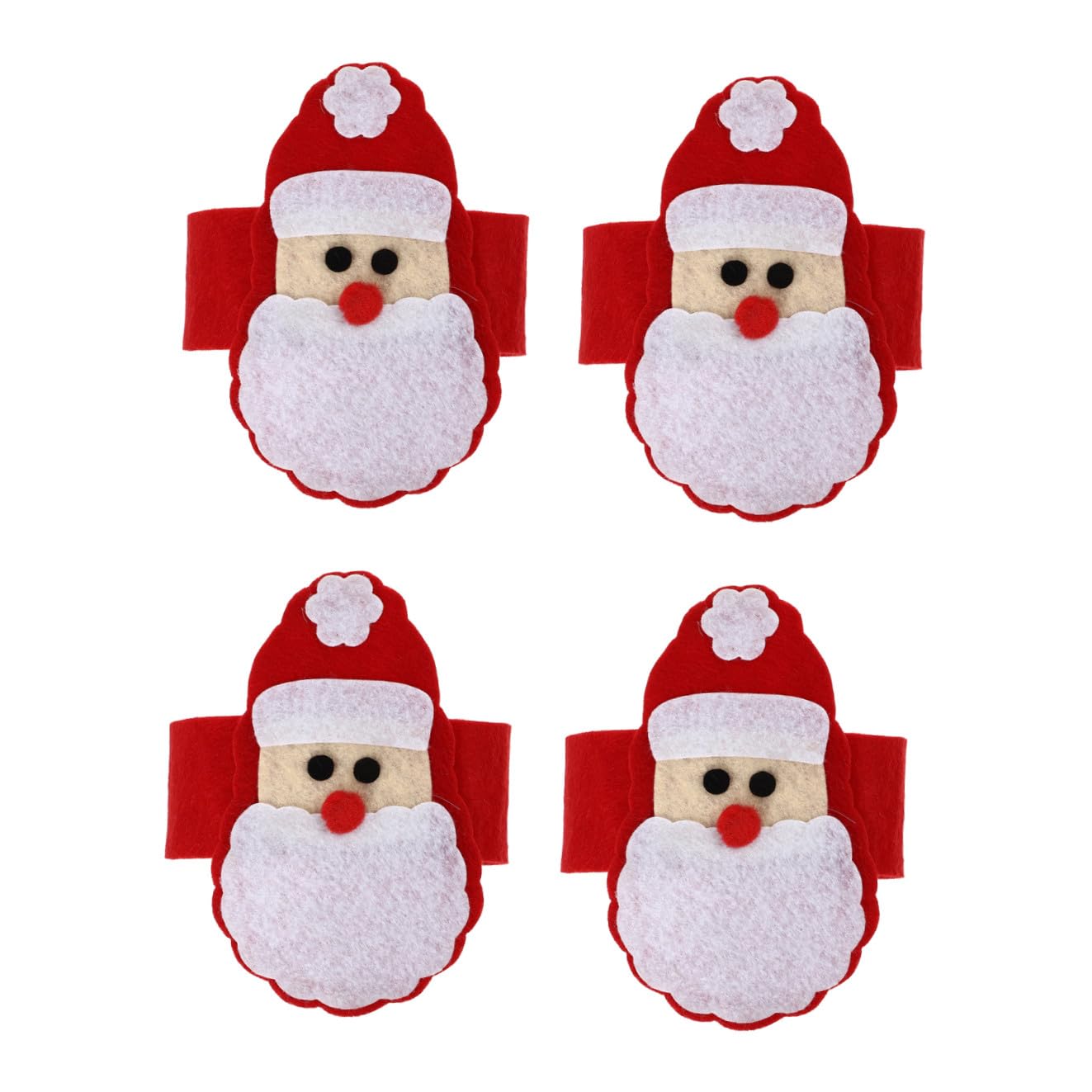 MAGICLULU 6 Sätze 6 Sets Weihnachtsserviettenschnallen Dekorationen Weihnachtsserviettenringe Serviettenringe Für Stoffservietten Filzserviettenringe Weihnachtsserviettenhalter 4 Stück * 6
