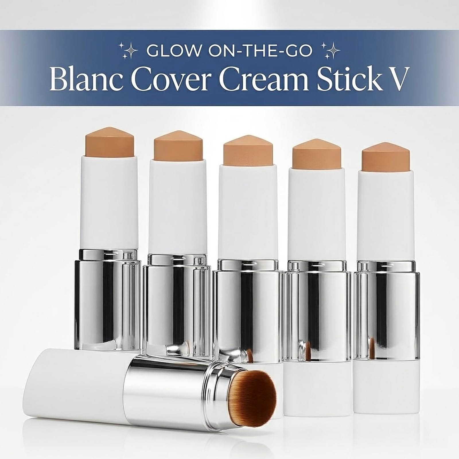 Color-Changing Foundation Stick with Built-In Brush, — view 2