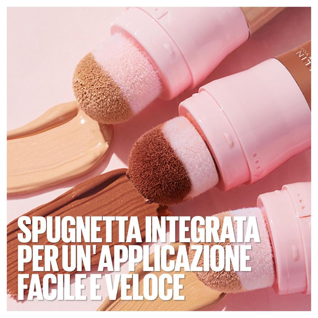 Maybelline New York, Kit con Correttore Multiuso Cancella Età, Tonalità: 05 Brightener + Fondotinta Illuminante Instant Perfector 4 in 1, Tonalità: 01 Light